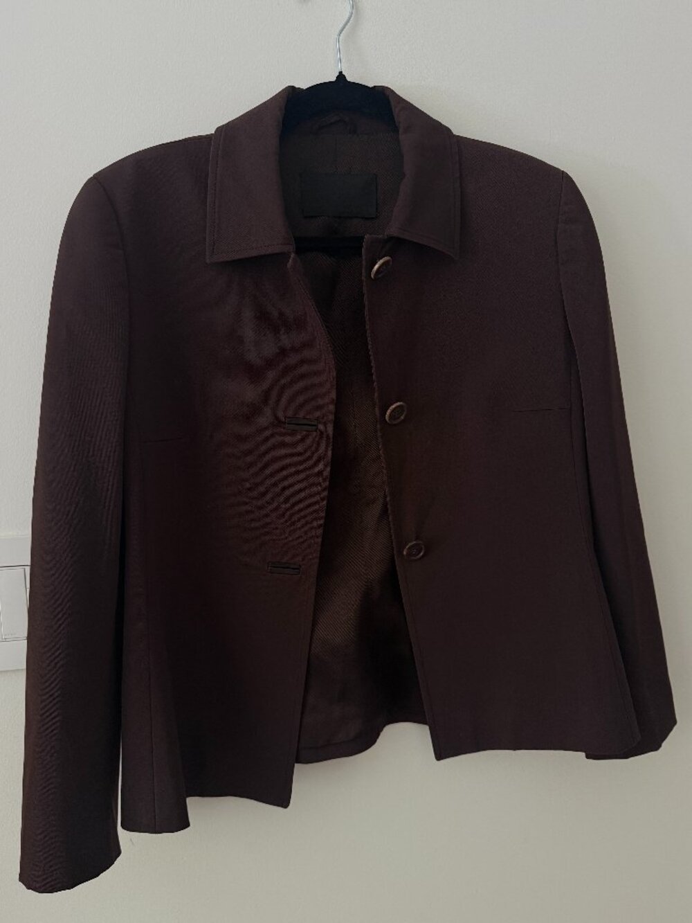 Prada Brown Vintage Tailored Blazer Jacket IT 44 Made in Italy Quiet Luxury